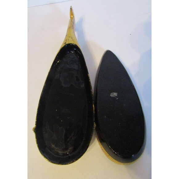 Fish Trinket Box Vintage Gold Leafed Burmese Lacquerware - Picture 9 of 9